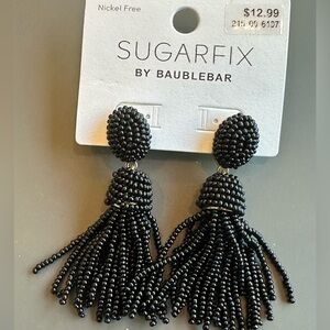 ❤️BaubleBar Black Tassel Earrings Statement Jewelry 3 for $20